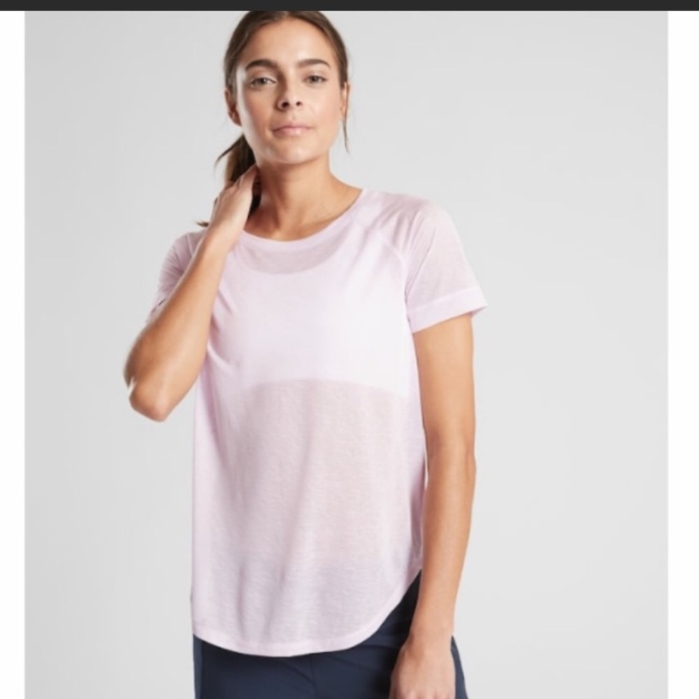 Athleta Pink Vapor Tee NWT XL